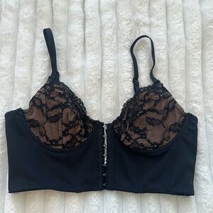 Garage Black Lace Underwire Bra